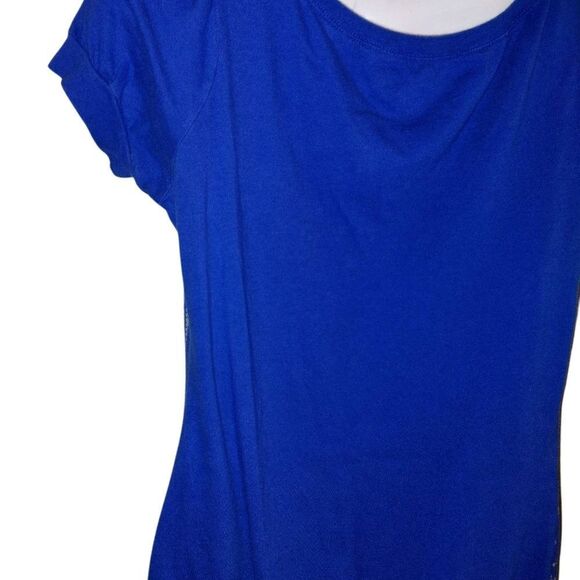 Piper & Blue Graphic Cap Sleeve Tee Blue - Picture 5 of 10